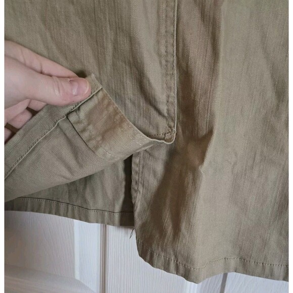 Christopher & Banks Khaki Beige Cotton Maxi Skirt Stretch Long Modest Women Sz 8 - Picture 4 of 10